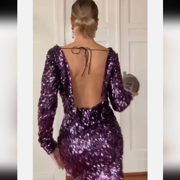 BRAND NEW ZARA SEQUIN DRESS- SIZE XSMALL - Picture 4 of 6